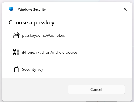choose a passkey-1